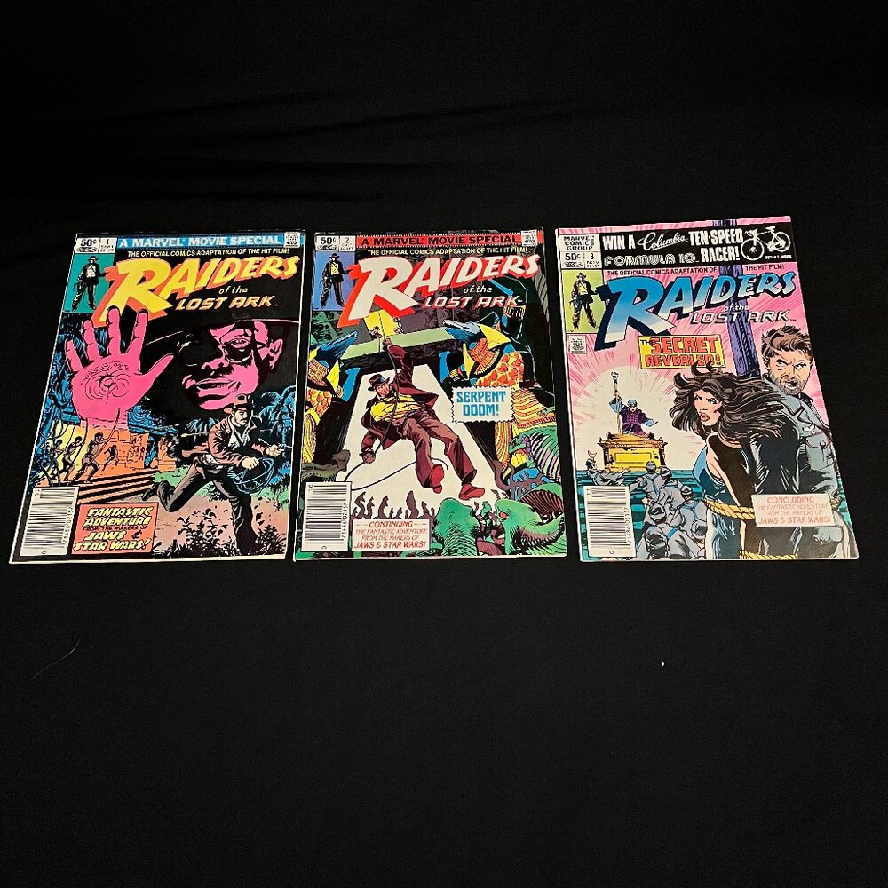 Raiders of the Lost Ark (1981 Marvel) #1-3 Complete Set!